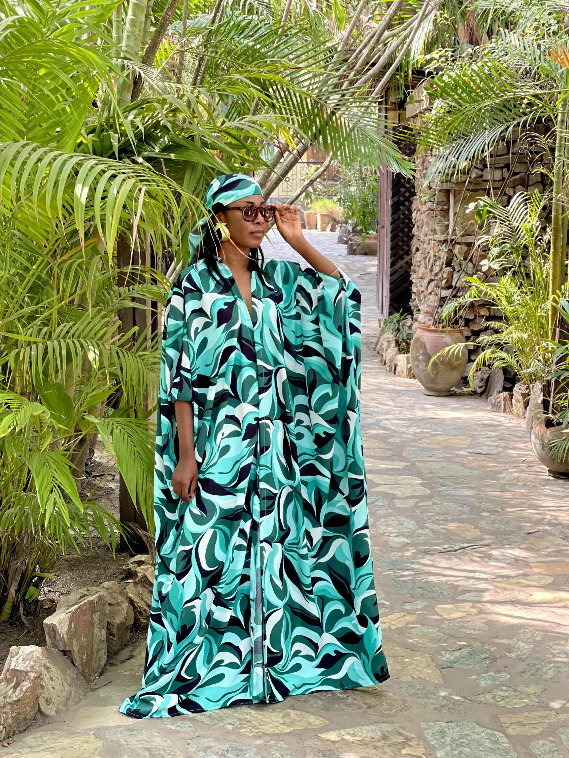 Kimono Pants Set (green) Talensi Atelier